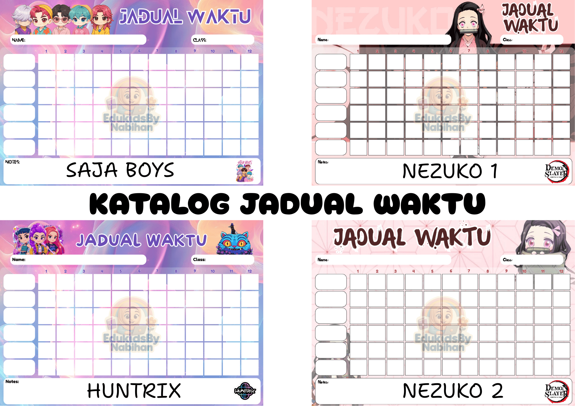 Jadual Waktu Sekolah Boleh Ubah